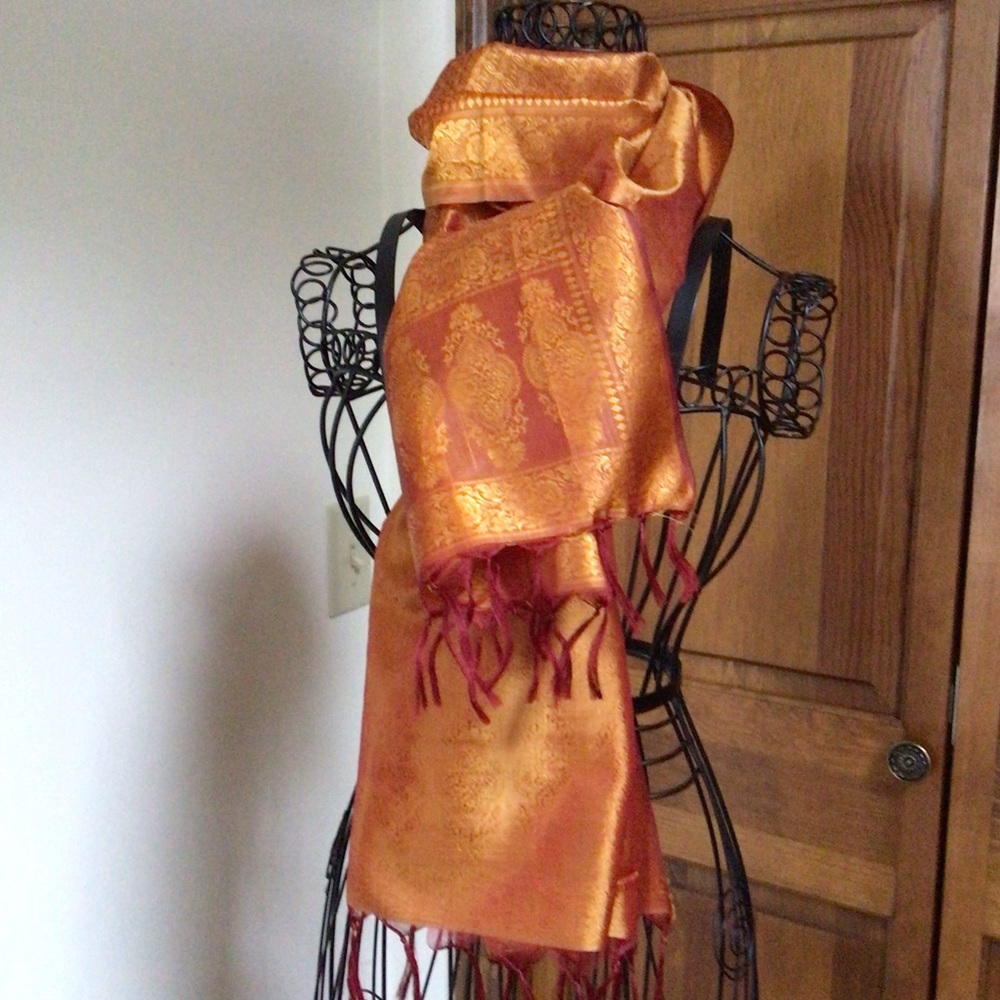 Silk scarf 68”x20” new - Picture 2 of 6